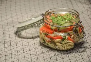 Eingelegter Zucchinisalat Rezept von Fudii