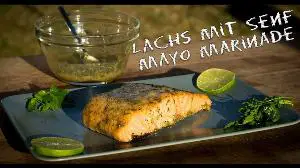 Gegrillter Lachs mit Senf-Mayo-Marinade Rezept von Daughter & Dad