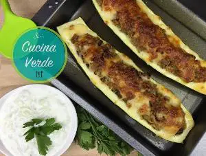 Gefüllter Zucchini mit Hackfleisch Rezept von JOES CUCINA VERDE