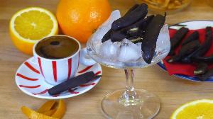 Kandierte Orangenschalen mit Schoko Rezept von Lila Kuchen