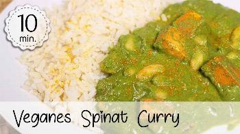 Cremiges Spinat Curry - ganz vegan Rezept